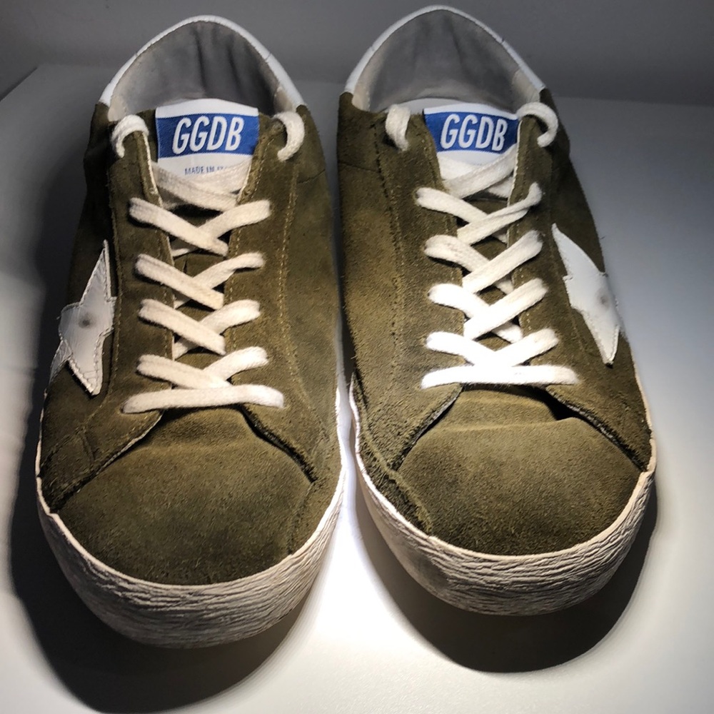 Army Green Golden Goose Sneakers. Size 40.